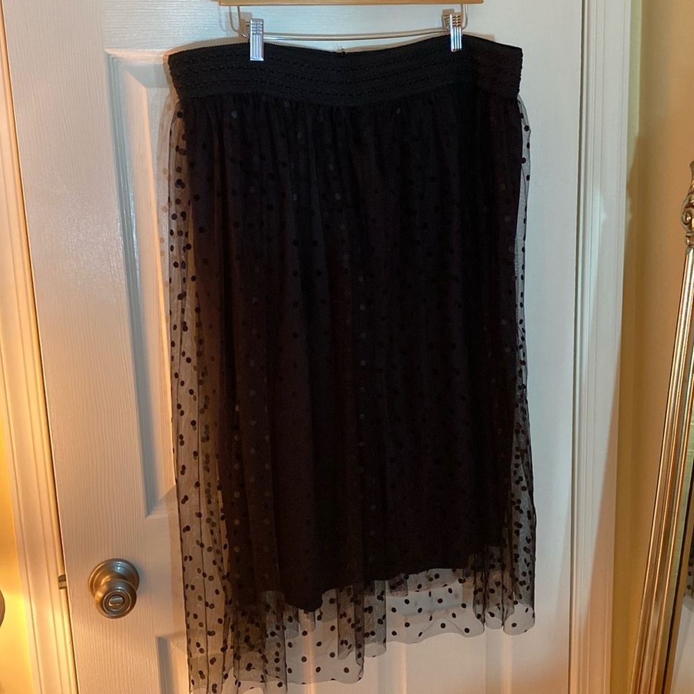 Metro Wear Sheer Polka Dot Skirt 3xl Plus Halloween